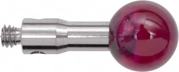 Renishaw - 0.2362 Inch Ball Diameter, Stainless Steel Stem, M2 Thread, Ruby Point Ball Tip CMM Stylus - 0.3937 Inch Working Length, 0.0984 Inch Stem Diameter, 0.3937 Inch Overall Length - Makers Industrial Supply