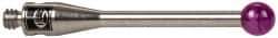 Renishaw - 0.1181 Inch Ball Diameter, Stainless Steel Stem, M2 Thread, Ruby Point Ball Tip CMM Stylus - 0.6693 Inch Working Length, 0.0591 Inch Stem Diameter, 0.7874 Inch Overall Length - Makers Industrial Supply