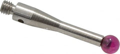 Renishaw - 0.1575 Inch Ball Diameter, Stainless Steel Stem, M3 Thread, Ruby Point Ball Tip CMM Stylus - 0.6772 Inch Working Length, 0.0984 Inch Stem Diameter, 0.8268 Inch Overall Length - Makers Industrial Supply