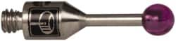 Renishaw - 0.0984 Inch Ball Diameter, Stainless Steel Stem, M2 Thread, Ruby Point Ball Tip CMM Stylus - 0.2559 Inch Working Length, 0.0394 Inch Stem Diameter, 0.3937 Inch Overall Length - Makers Industrial Supply