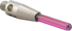 Renishaw - 0.06 Inch Ball Diameter, Stainless Steel Stem, M2 Thread, Ruby Point Ball Tip CMM Stylus - 0.315 Inch Working Length, 0.5906 Inch Overall Length - Makers Industrial Supply