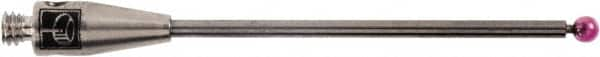 Renishaw - 0.0591 Inch Ball Diameter, Carbide Stem, M2 Thread, Ruby Point Ball Tip CMM Stylus - 0.8858 Inch Working Length, 0.0394 Inch Stem Diameter, 1.1811 Inch Overall Length - Makers Industrial Supply