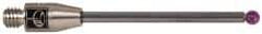 Renishaw - 0.0787 Inch Ball Diameter, Carbide Stem, M3 Thread, Ruby Point Ball Tip CMM Stylus - 0.8976 Inch Working Length, 0.0591 Inch Stem Diameter, 1.1811 Inch Overall Length - Makers Industrial Supply