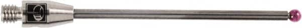 Renishaw - 0.0787 Inch Ball Diameter, Carbide Stem, M3 Thread, Ruby Point Ball Tip CMM Stylus - 1.2795 Inch Working Length, 0.0591 Inch Stem Diameter, 1.5748 Inch Overall Length - Makers Industrial Supply