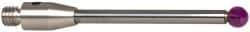 Renishaw - 0.0984 Inch Ball Diameter, Carbide Stem, M3 Thread, Ruby Point Ball Tip CMM Stylus - 0.8858 Inch Working Length, 0.0787 Inch Stem Diameter, 1.1811 Inch Overall Length - Makers Industrial Supply