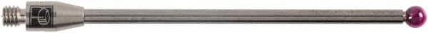 Renishaw - 3 mm Ball Diameter, Carbide Stem, M5 Thread, Ruby Point Ball Tip CMM Stylus - 48 mm Working Length, 58 mm Overall Length - Makers Industrial Supply