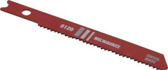 Milwaukee Tool - 2-3/4" Long, 18 Teeth per Inch, High Speed Steel Jig Saw Blade - Toothed Edge, 0.2813" Wide x 0.047" Thick, U-Shank - Makers Industrial Supply