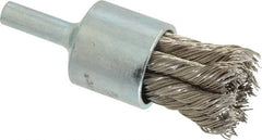 Anderson - 3/4" Brush Diam, Knotted, End Brush - 1/4" Diam Shank, 22,000 Max RPM - Makers Industrial Supply