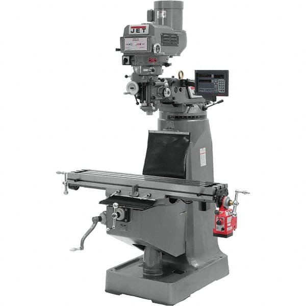 Jet - 9 x 49" 3 hp 230/460V Variable Speed Pulley Control 3 Phase Knee Milling Machine - Makers Industrial Supply