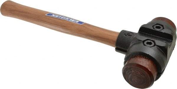 Vaughan Bushnell - 4-1/2 Lb Head 2" Face Rawhide Rawhide Split Head Hammer - Wood Handle - Makers Industrial Supply