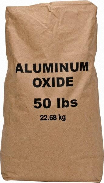 Made in USA - Medium Grade Angular Aluminum Oxide - 120 Grit, 9 Max Hardness, 50 Lb Box - Makers Industrial Supply