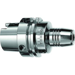 Schunk - HSK63A Taper Shank, 1/4" Hole Diam, Hydraulic Tool Holder/Chuck - 26mm Nose Diam, 64mm Projection, 37mm Clamp Depth, 25,000 RPM, Through Coolant - Exact Industrial Supply