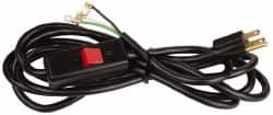 Gast - 1/3 HP Power Cord Assembly with Switch - 10 Ft. Long, 115-1 Voltage - Makers Industrial Supply