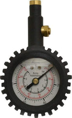 Acme - 0 to 100 psi Dial Straight Tire Pressure Gauge - Closed Check - Makers Industrial Supply