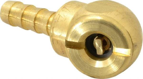 Acme - Open Check Brass Air Chuck - Ball Foot Chuck, 1/4 Barbed - Makers Industrial Supply