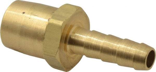 Acme - Closed Check Brass Air Chuck - Straight Push On Chuck, 1/4 Barbed - Makers Industrial Supply