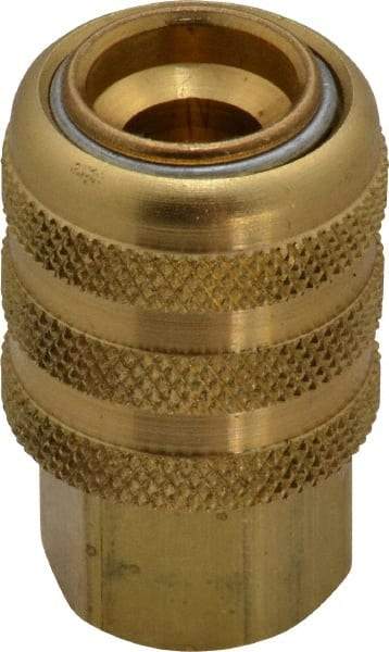 Acme - Open Check Brass Air Chuck - Lock On Chuck, 1/4 FPT - Makers Industrial Supply