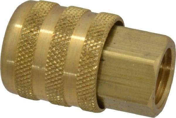 Acme - Closed Check Brass Air Chuck - Lock On Chuck, 1/4 FPT - Makers Industrial Supply