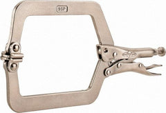 Irwin - 9" OAL C-Clamp Locking Pliers - 4-3/4" Jaw Depth, 4-1/2" Jaw Opening - Makers Industrial Supply