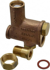 Bradley - Wash Fountain Combination Stop Strainer & Check Valve - For Use with Bradley Foot-Controlled Wash Fountains - Makers Industrial Supply