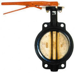 Legend Valve - 8" Pipe, Wafer Butterfly Valve - Gear Handle, Cast Iron Body, Buna-N Seat, 200 WOG, Aluminum Bronze Disc, Stainless Steel Stem - Makers Industrial Supply