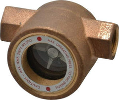 Dwyer - 3/8 Inch, Bronze Body Sight Flow Indicator - 125 Max psi, 3 Inch Overall Length, 200°F - Makers Industrial Supply