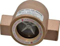 Dwyer - 3/4 Inch, Bronze Body Sight Flow Indicator - 125 Max psi, 4 Inch Overall Length, 200°F - Makers Industrial Supply