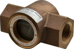 Dwyer - 1 Inch, Bronze Body Sight Flow Indicator - 125 Max psi, 4-3/8 Inch Overall Length, 200°F - Makers Industrial Supply