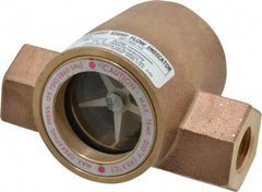 Dwyer - 1/2 Inch, Bronze Body Sight Flow Indicator - 125 Max psi, 4-1/16 Inch Overall Length, 200°F - Makers Industrial Supply