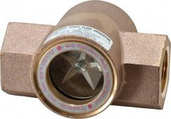 Dwyer - 1 Inch, Bronze Body Sight Flow Indicator - 125 Max psi, 4-3/8 Inch Overall Length, 200°F - Makers Industrial Supply