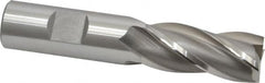 OSG - 3/4", 1-5/8" LOC, 3/4" Shank Diam, 3-7/8" OAL, 4 Flute, Vanadium High Speed Steel Square End Mill - Single End, Uncoated, Spiral Flute, 30° Helix, Centercutting, Right Hand Cut, Right Hand Flute, Series 574 - Makers Industrial Supply