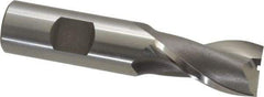 OSG - 3/4", 1-5/16" LOC, 3/4" Shank Diam, 3-9/16" OAL, 2 Flute, Vanadium High Speed Steel Square End Mill - Single End, Uncoated, Spiral Flute, 30° Helix, Centercutting, Right Hand Cut, Right Hand Flute, Series 573 - Makers Industrial Supply