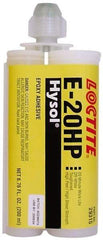 Loctite - 200 mL Cartridge Two Part Epoxy - 20 min Working Time, 4,690 psi Shear Strength, Series E-20HP - Makers Industrial Supply