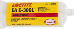 Loctite - 50 mL Cartridge Two Part Epoxy - 30 min Working Time, 4,270 psi Shear Strength, Series E-30CL - Makers Industrial Supply