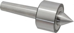 Riten - MT4 Taper Shank, 3" Head Diam 6,000 Lb Capacity Live Center - 4,000 Max RPM, 1-31/32" Head Length, 1-3/8" Point Diam, 1-1/2" Point Len, 2,100 Lb Max Workpc, 7.907" OAL, 1-1/2" Long Tip, Standard Point - Makers Industrial Supply