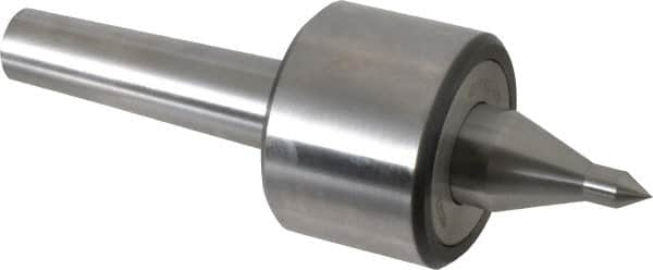 Riten - MT3 Taper Shank, 2-3/8" Head Diam 4,480 Lb Capacity Live Center - 4,000 Max RPM, 1-3/4" Head Length, 3/8" Point Diam, 1-7/8" Point Len, 310 Lb Max Workpc, 7-1/16" OAL, 5/8" Long Tip, Long Point - Makers Industrial Supply