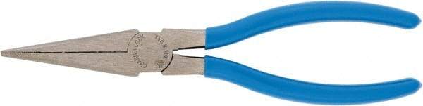 Channellock - 7-1/2" OAL, 1-21/32" Jaw Length x 3/4" Jaw Width, Long Nose Pliers - Crosshatch Jaw, Standard Head, Plastic Dipped Handles - Makers Industrial Supply