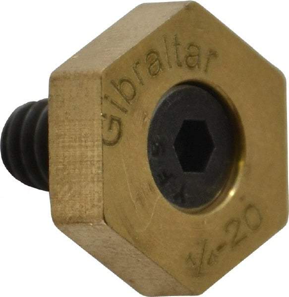 Gibraltar - 5/8" Hex, 1/4-20 Stud Thread, Symmetrical Hex Clamp - 0.11" Hex Height, 15/32" Thread Length, 10 Clamps - Makers Industrial Supply