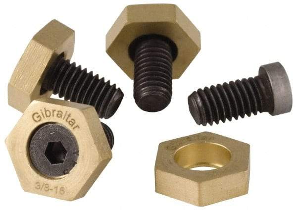 Gibraltar - 5/16-24, 1/2" Long, Steel, Cam Clamp Screw - 13/16" Hex, Use with Gibraltar Fixture Clamp 00642611 - Makers Industrial Supply