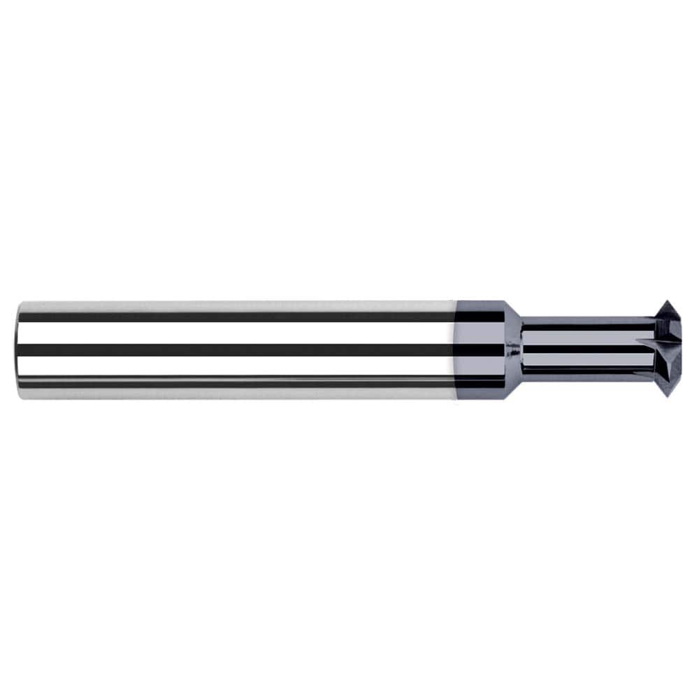 Harvey Tool - 1/4° 1/4" Cut Diam, 1/8" Cut Width, 1/4" Shank, Solid Carbide Double-Angle Cutter - Exact Industrial Supply