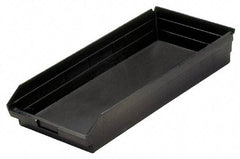 Quantum Storage - 23-5/8" Deep, Black Polypropylene Hopper Shelf Bin - 4" High x 11-1/8" Wide x 23-5/8" Long - Makers Industrial Supply