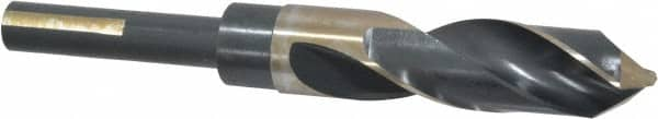 Triumph Twist Drill - 55/64" Drill, 118° Point, High Speed Steel Silver Deming & Reduced Shank Drill Bit - Oxide Finish, 6" OAL, Flats on Shank, 3" Flute Length, Right Hand Cut, Split Point, Spiral Flute, Regular Spiral - Makers Industrial Supply