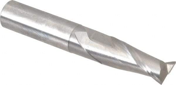 OSG - 27/64", 1" LOC, 7/16" Shank Diam, 2-3/4" OAL, 2 Flute, Solid Carbide Square End Mill - Single End, Uncoated, Spiral Flute, 30° Helix, Centercutting, Right Hand Cut, Right Hand Flute, Series 402 - Makers Industrial Supply