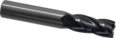 OSG - 7/16", 1" LOC, 7/16" Shank Diam, 2-3/4" OAL, 4 Flute, Solid Carbide Square End Mill - Single End, TiAlN Finish, Spiral Flute, 30° Helix, Centercutting, Right Hand Cut, Right Hand Flute, Series 404 - Makers Industrial Supply