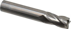 OSG - 1/2", 1" LOC, 1/2" Shank Diam, 3" OAL, 4 Flute, Solid Carbide Square End Mill - Single End, Uncoated, Spiral Flute, 30° Helix, Centercutting, Right Hand Cut, Right Hand Flute, Series 404 - Makers Industrial Supply