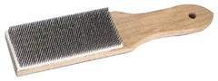 Weiler - 3/4" Trim Length Steel Brush - 4" Brush Length, 8-1/4" OAL, 1/4" Trim Length, Wood Straight Handle - Makers Industrial Supply