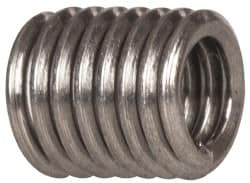 Heli-Coil - #2-56 UNC, 0.172" OAL, Free Running Helical Insert - 7-3/8 Free Coils, Tangless, 304 Stainless Steel, Bright Finish, 2D Insert Length - Makers Industrial Supply