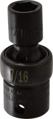 SK - 3/8" Drive 7/16" Standard Universal Impact Socket - 6 Points, 2-1/8" OAL - Makers Industrial Supply