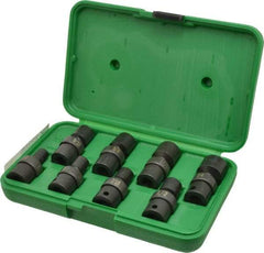 SK - 8 Piece 3/8" Drive Impact Socket Set - 6 Points, 5/16" to 3/4" Range, Inch Measurement Standard - Makers Industrial Supply