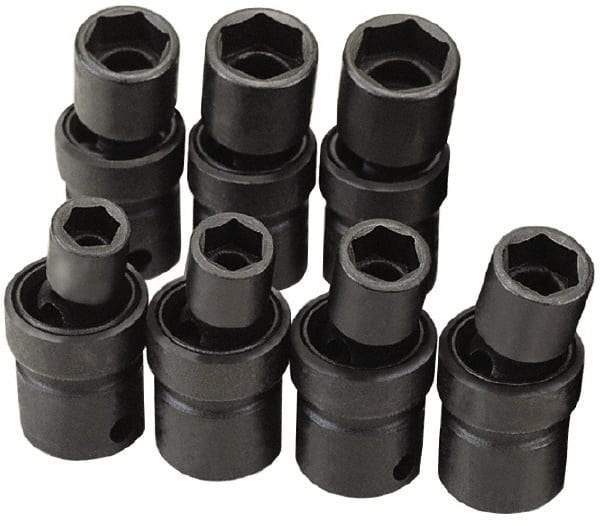 SK - 3/8" Drive 21mm Standard Universal Impact Socket - 6 Points, 2-25/64" OAL - Makers Industrial Supply